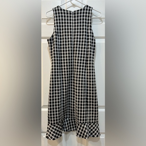 Ann Taylor Gingham Ruffle Hem Dress NWT Sleeveless Classy Knee Length Women Sz 6 - Picture 2 of 11